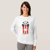 Panda mit Popcorn T-Shirt (Vorne ganz)