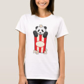 Panda mit Popcorn T-Shirt (Vorderseite)