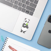 Panda mit Popsikel Aufkleber (Laptop mit iPhone)