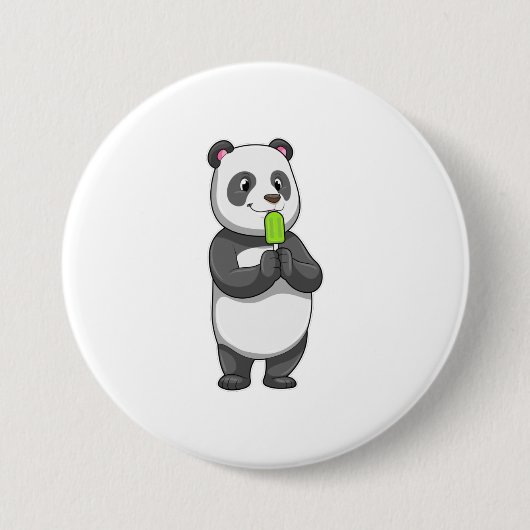Panda mit Popsikel Button (Vorderseite)
