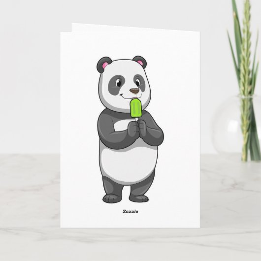 Panda mit Popsikel Karte (Rückseite)