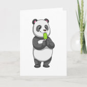 Panda mit Popsikel Karte (Vorderseite)