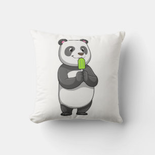 Panda mit Popsikel Kissen