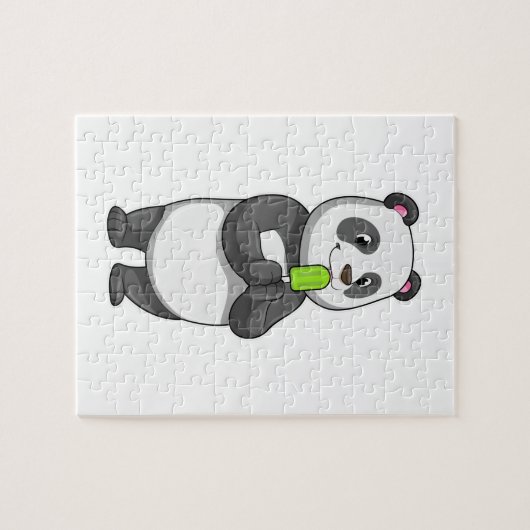 Panda mit Popsikel Puzzle (Horizontal)