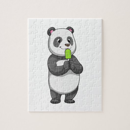 Panda mit Popsikel Puzzle (Vertikal)
