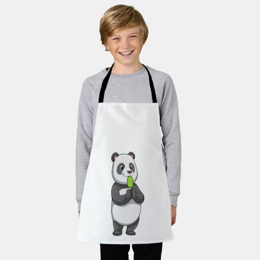 Panda mit Popsikel Schürze (Getragen)