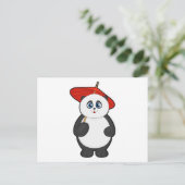 Panda mit Regenschirm Postkarte (Stehend Vorderseite)