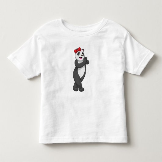 Panda mit Ribbon Kleinkind T-shirt (Vorderseite)