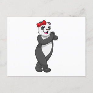 Panda mit Ribbon Postkarte