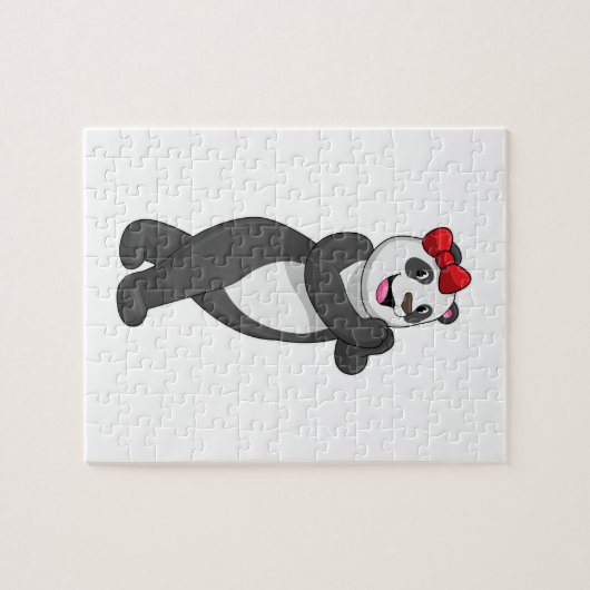 Panda mit Ribbon Puzzle (Horizontal)