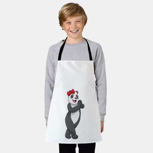 Panda mit Ribbon Schürze (Getragen)