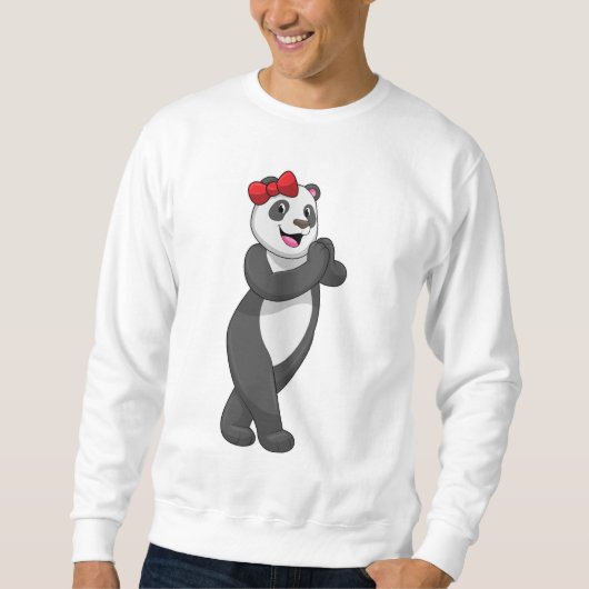 Panda mit Ribbon Sweatshirt (Vorderseite)