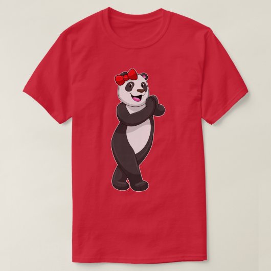 Panda mit Ribbon T-Shirt (Design vorne)