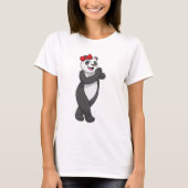 Panda mit Ribbon T-Shirt (Vorderseite)