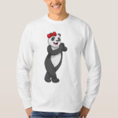 Panda mit Ribbon T-Shirt (Vorderseite)