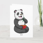 Panda mit Schale Ramen Karte (Rückseite)