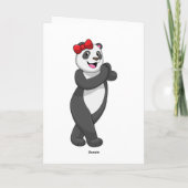 Panda mit Schleife Karte (Rückseite)