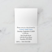 Panda mit Schnuller Blue Baby Dusche Einladung (Innenseite)