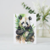 Panda mit schwarzem und weißem Pelz Postkarte (Stehend Vorderseite)
