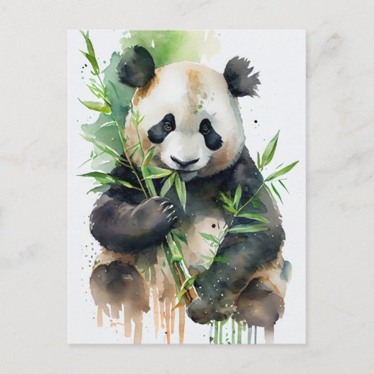 Panda mit schwarzem und weißem Pelz Postkarte (Vorderseite)