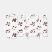 Panda mit Snowman im Winter zu Weihnachten Gefalle Geschenkschachtel (Ungefaltet)