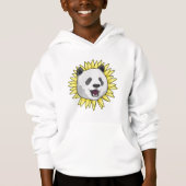 Panda mit Sonnenblume Hoodie (Vorderseite)