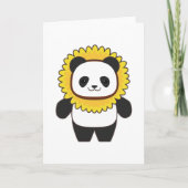 Panda mit Sonnenblume Karte (Vorderseite)