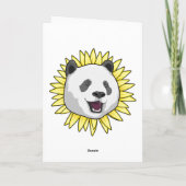 Panda mit Sonnenblume Karte (Rückseite)