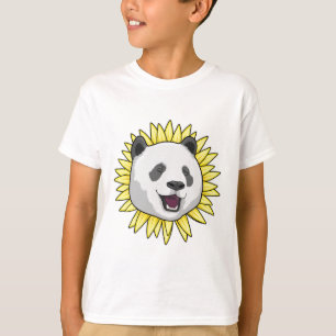 Panda mit Sonnenblume T-Shirt