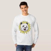 Panda mit Sonnenblume T-Shirt (Vorne ganz)