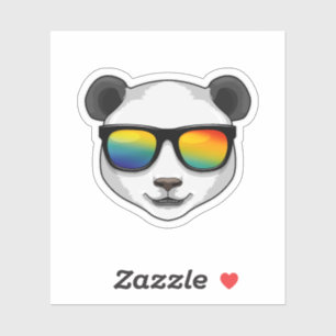 Panda mit Sonnenbrille Aufkleber