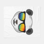 Panda mit Sonnenbrille Fleecedecke (Vorderseite (Horizontal))