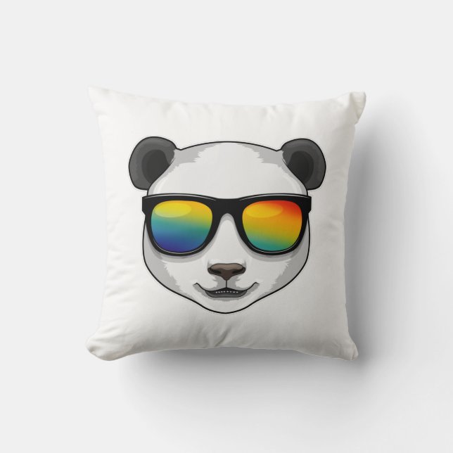 Panda mit Sonnenbrille Kissen (Vorderseite)