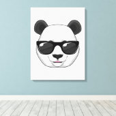 Panda mit Sonnenbrille Leinwanddruck (Insitu (Holzboden))