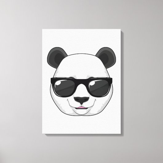 Panda mit Sonnenbrille Leinwanddruck (Vorderseite)