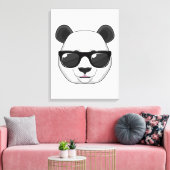 Panda mit Sonnenbrille Leinwanddruck (Insitu (Wohnzimmer))