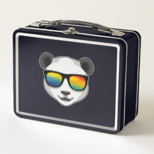 Panda mit Sonnenbrille Metall Brotdose