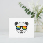 Panda mit Sonnenbrille Postkarte (Stehend Vorderseite)
