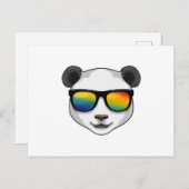 Panda mit Sonnenbrille Postkarte (Vorne/Hinten)