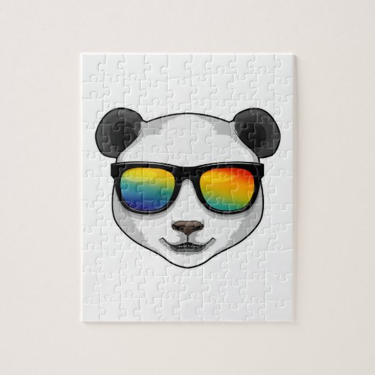 Panda mit Sonnenbrille Puzzle (Vertikal)
