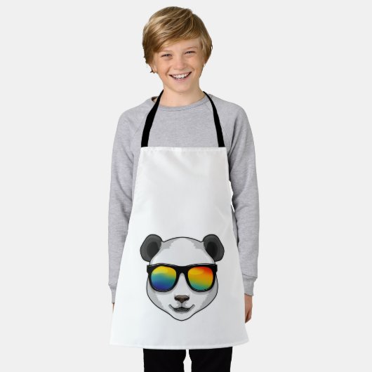 Panda mit Sonnenbrille Schürze (Getragen)