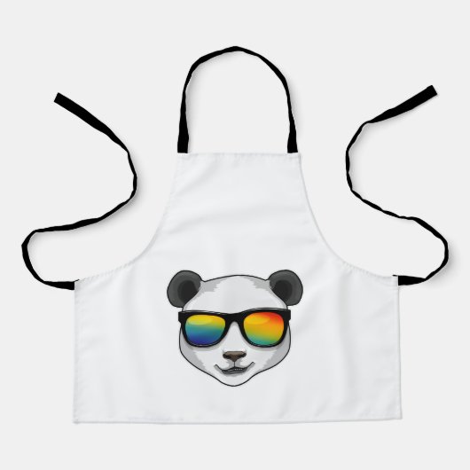 Panda mit Sonnenbrille Schürze (Vorderseite)
