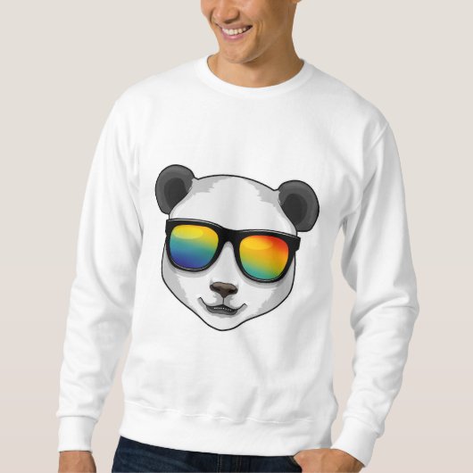 Panda mit Sonnenbrille Sweatshirt (Vorderseite)