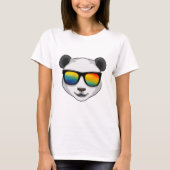 Panda mit Sonnenbrille T-Shirt (Vorderseite)