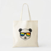 Panda mit Sonnenbrille Tragetasche (Vorne)