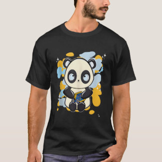 Panda mit Spielzeug T-Shirt