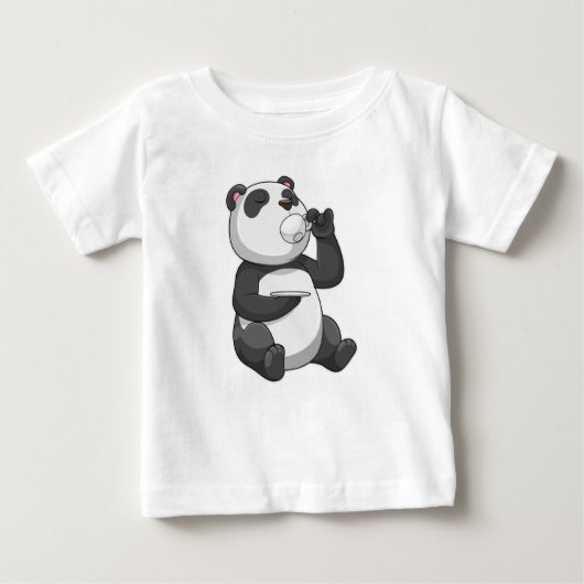 Panda mit Teecup Baby T-shirt (Vorderseite)
