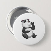 Panda mit Teecup Button (Vorne & Hinten)