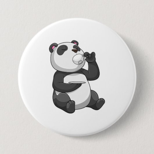 Panda mit Teecup Button (Vorderseite)