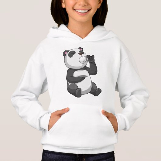 Panda mit Teecup Hoodie (Vorderseite)